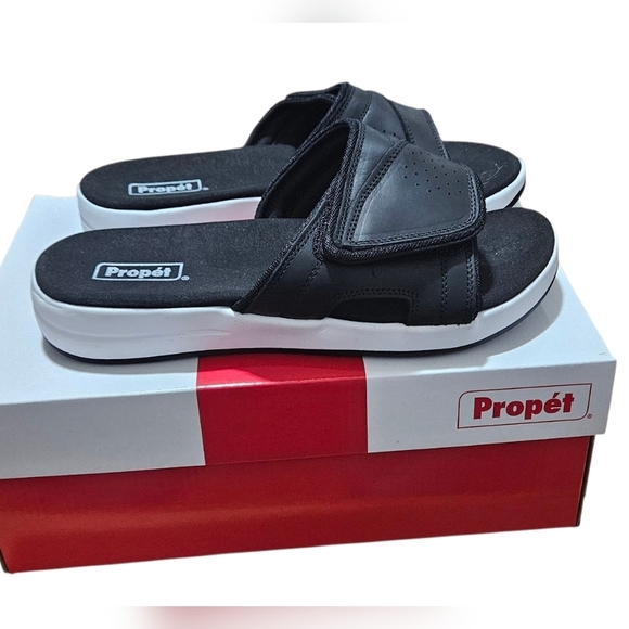 NWT Propet Emerson Men's Leather Slide Sandals. - Picture 3 of 9